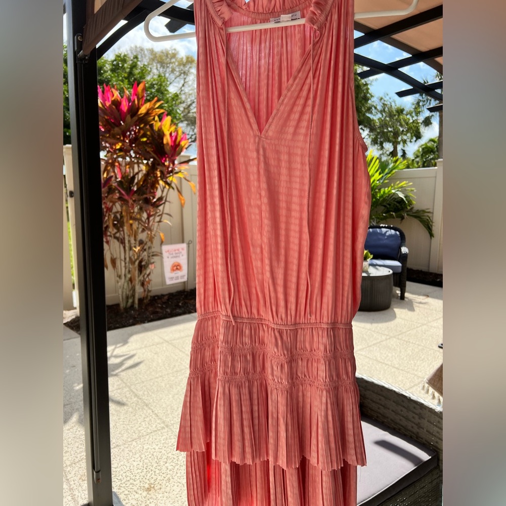 Current Air Dress- Medium Coral